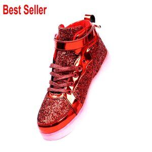 USB Rechargeable LED Light Up Sneakers with 11 Lighting Modes